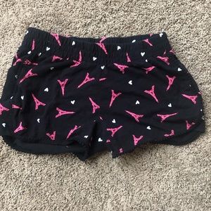 Justice Girls shorts size 12 -Paris theme